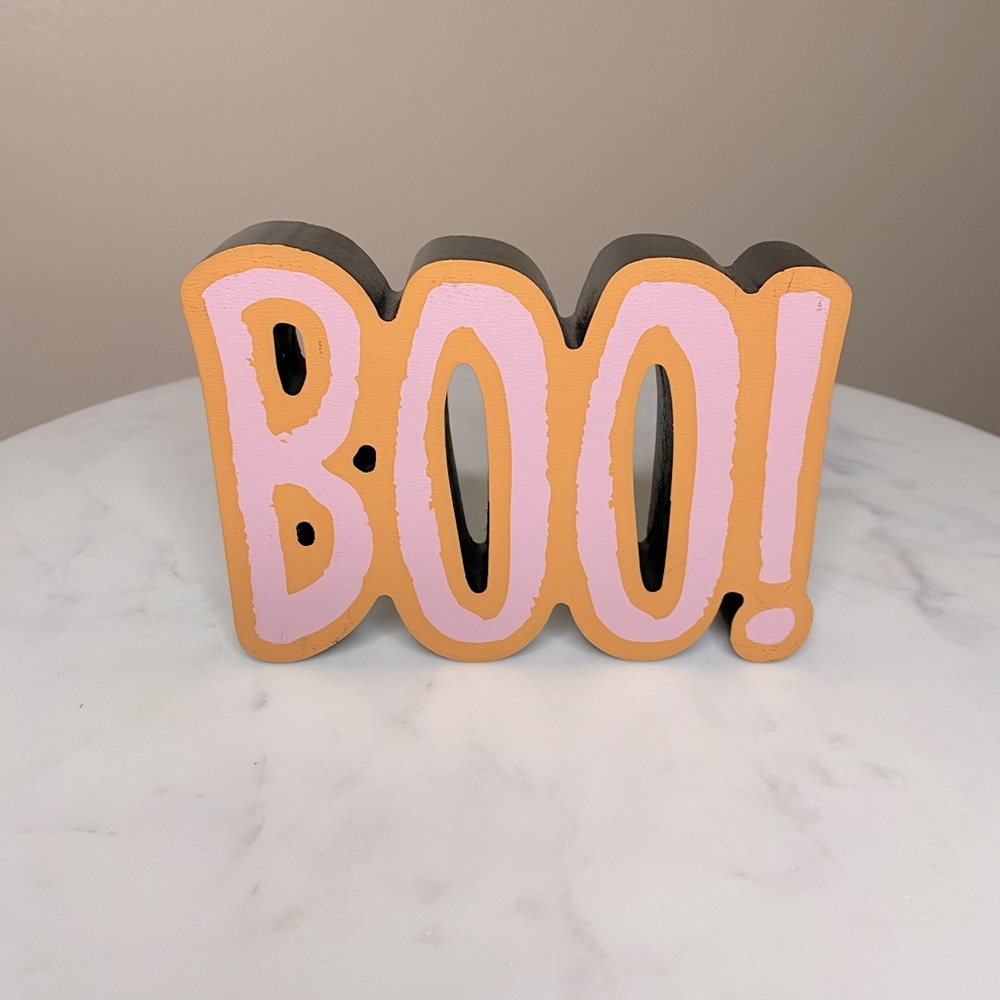 NEW BOO! Mini Wooden Sign